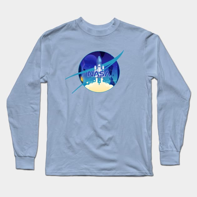 USA Space Agency Long Sleeve T-Shirt by Rans Society